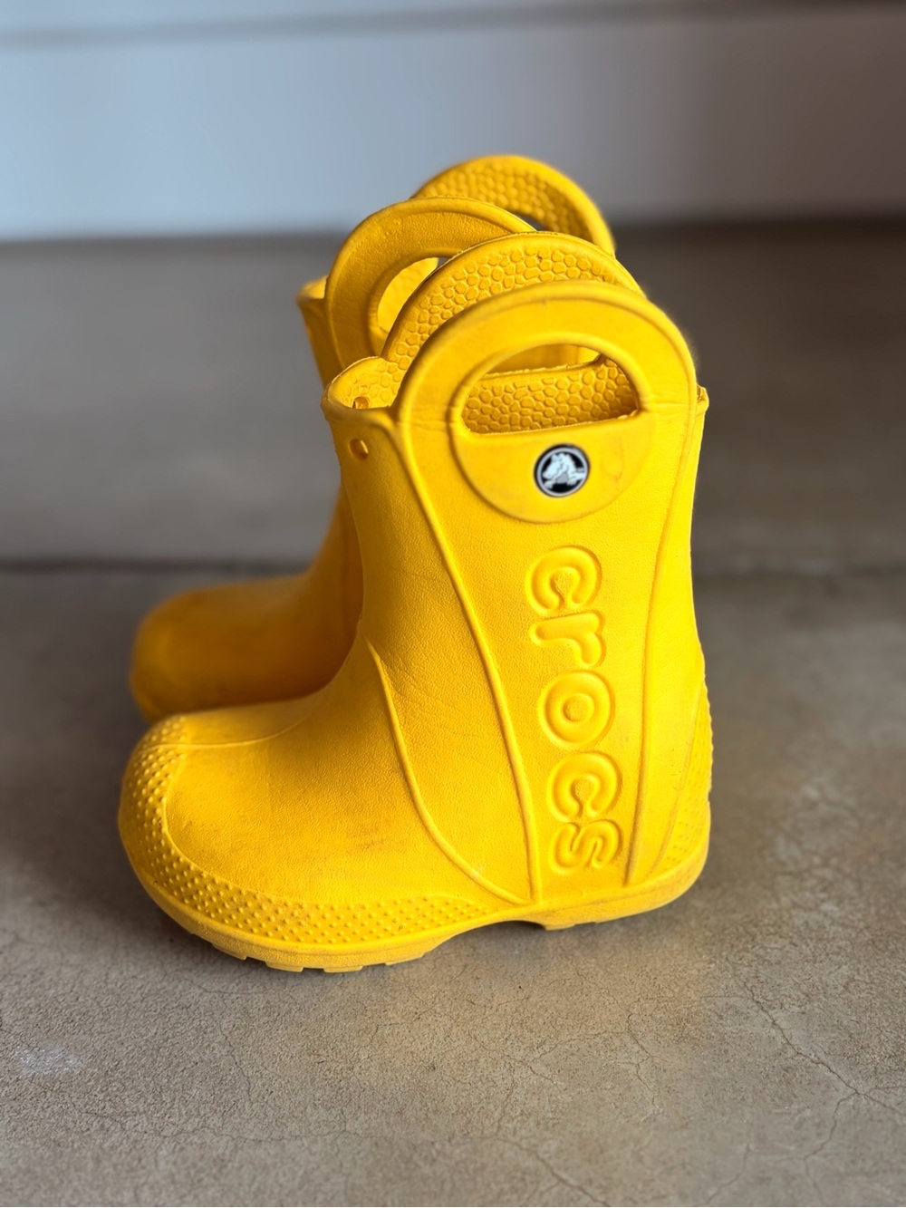 Crocs Toddler Yellow Rain Boots, size C6